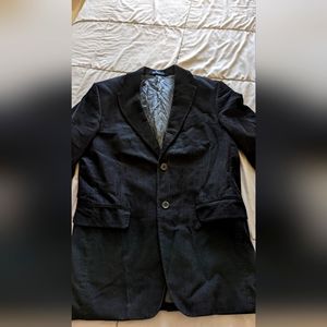 Men's vintage 70s 80s disco corduroy blazer black 48 John Scott McNeal